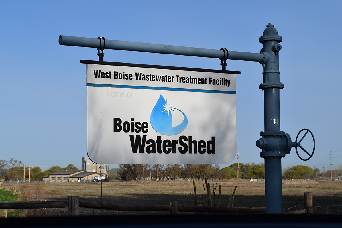 West Boise Wastewater Treatment Facility sign.